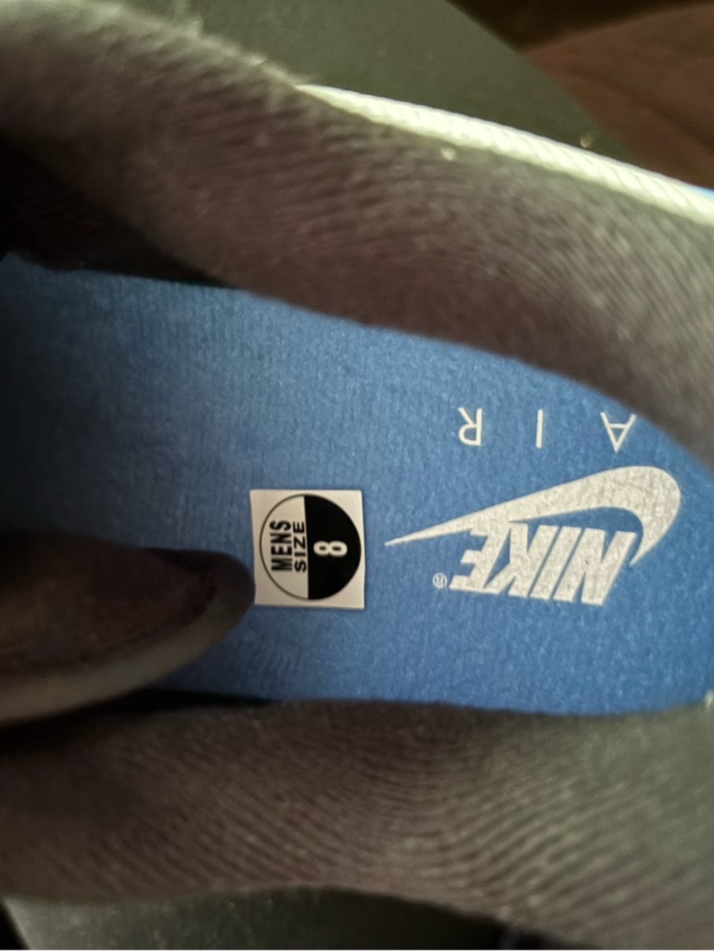 Nike White/Black/Blue Men's Low-Top Sneakers - Picture 5 of 7